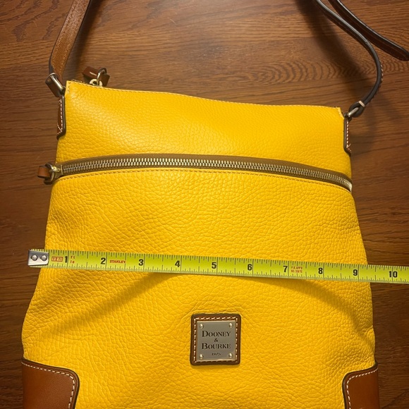 DOONEY & Bourke Lemon Gold Pebble LEATHER Purse - Picture 8 of 8